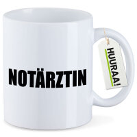 Kaffeetasse Not&auml;rztin Schriftzug 330ml