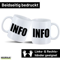 Kaffeetasse Info Symbol 330ml