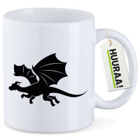 Kaffeetasse Drache Silhouette 330ml