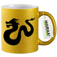 Glitzertasse Dragon Silhouette 330ml