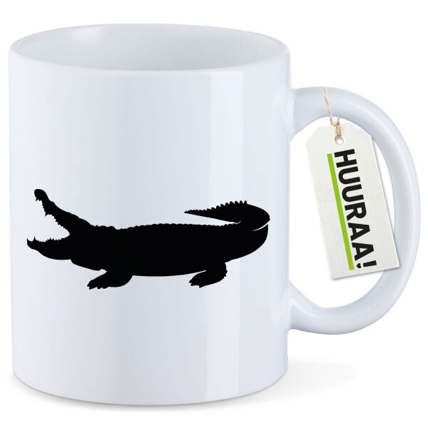 Kaffeetasse Krokodile Silhouette 330ml