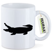 Kaffeetasse Krokodile Silhouette 330ml