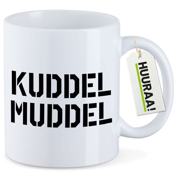Kaffeetasse Kuddelmuddel Schriftzug 330ml