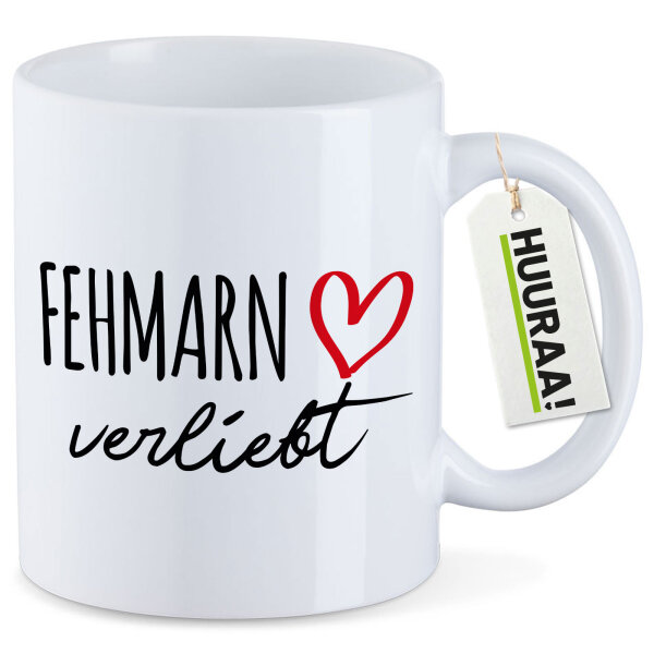 Kaffeetasse Fehmarn verliebt 330ml
