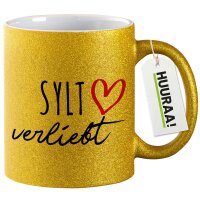 Glitzertasse Sylt verliebt 330ml