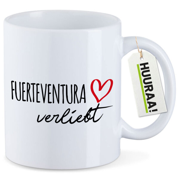 Kaffeetasse Fuerteventura verliebt 330ml