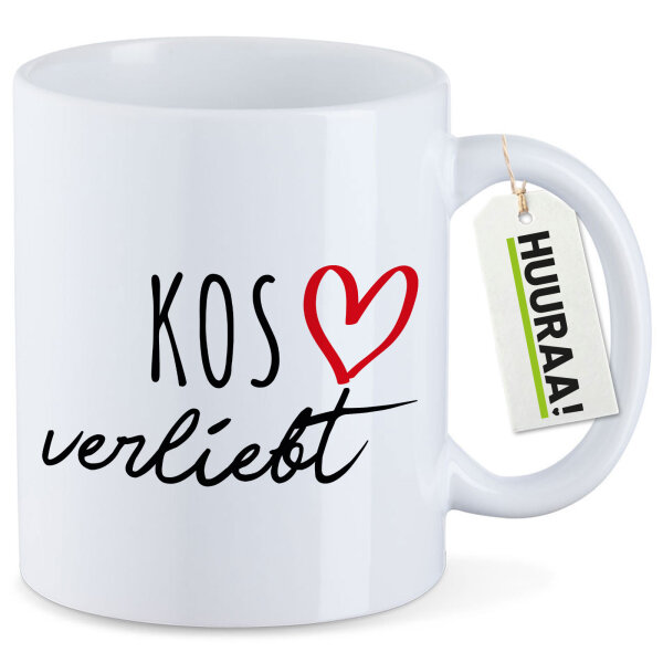 Kaffeetasse Kos verliebt 330ml