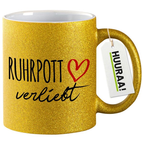 Glitzertasse Ruhrpott verliebt 330ml