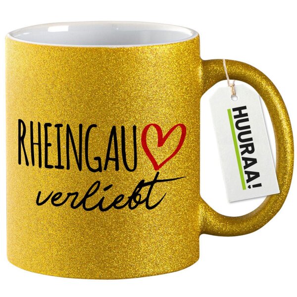 Glitzertasse Rheingau verliebt 330ml