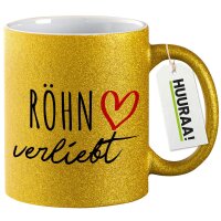 Glitzertasse Röhn verliebt 330ml