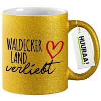 Glitzertasse Waldecker Land verliebt 330ml