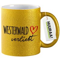 Glitzertasse Westerwald verliebt 330ml
