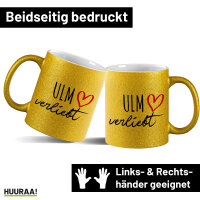 Glitzertasse Ulm verliebt 330ml