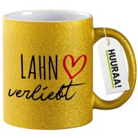 Glitzertasse Lahn verliebt 330ml