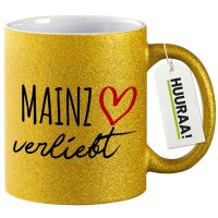 Glitzertasse Mainz verliebt 330ml