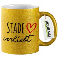 Glitzertasse Stade verliebt 330ml