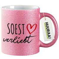 Kaffeebecher Soest verliebt 330ml Pink