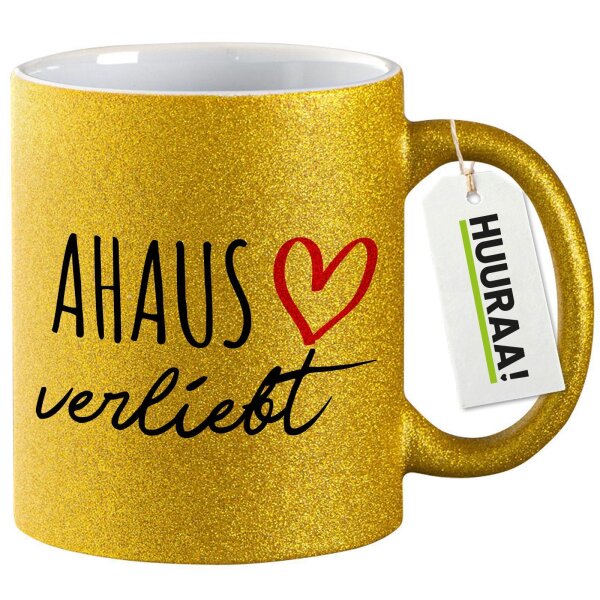 Glitzertasse Ahaus verliebt 330ml