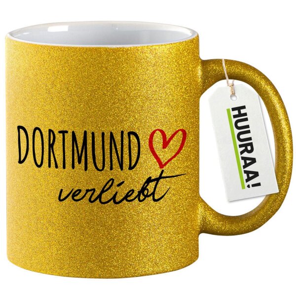 Glitzertasse Dortmund verliebt 330ml