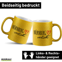 Glitzertasse Nürnberg verliebt 330ml