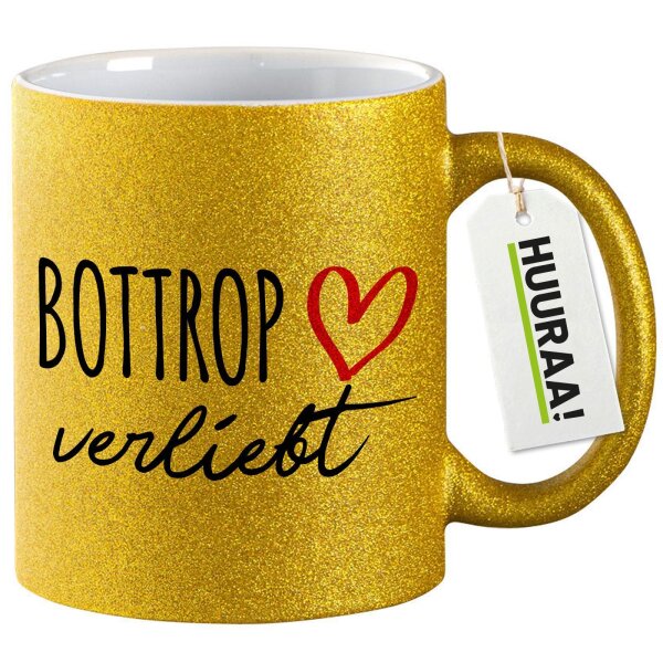 Glitzertasse Bottrop verliebt 330ml