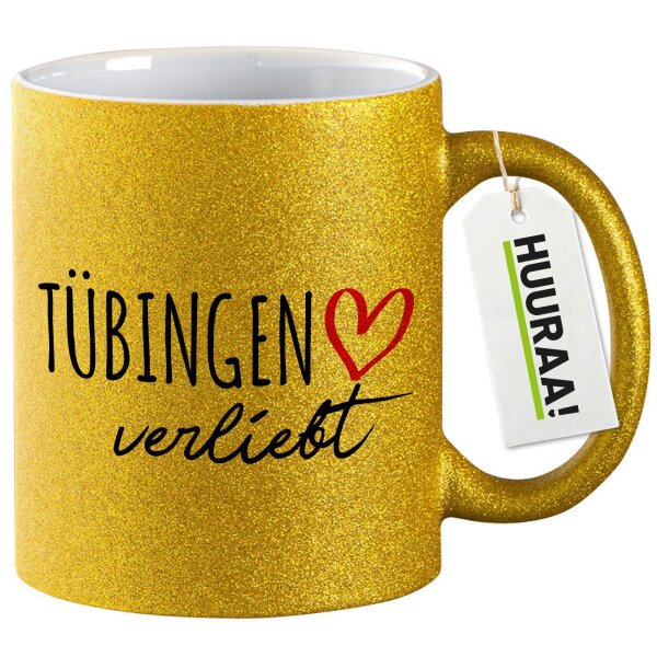 Glitzertasse Tübingen verliebt 330ml