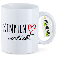Kaffeetasse Kempten (Allgäu) verliebt 330ml