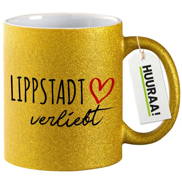 Glitzertasse Lippstadt verliebt 330ml