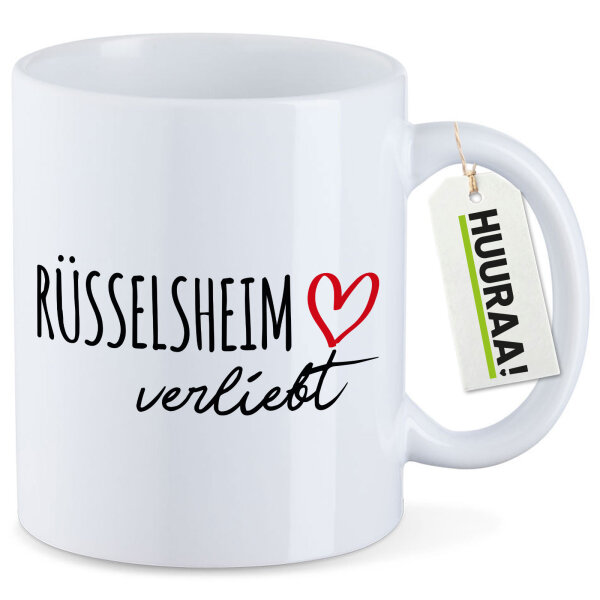 Kaffeetasse Rüsselsheim am Main verliebt 330ml
