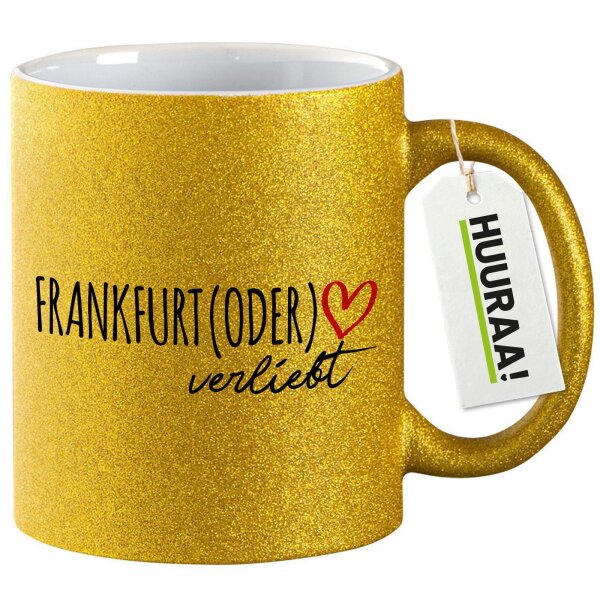 Glitzertasse Frankfurt (Oder) verliebt 330ml