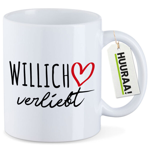 Kaffeetasse Willich verliebt 330ml
