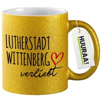 Glitzertasse Lutherstadt Wittenberg verliebt 330ml