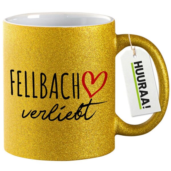 Glitzertasse Fellbach verliebt 330ml