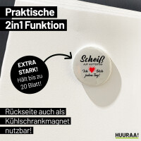 Magnet Scheiß auf Muttertag liebe dich jeden Tag 59mm Kühlschrankmagnet