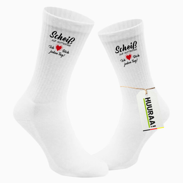 Unisex Socken Scheiß auf Muttertag liebe dich jeden Tag Baumwolle