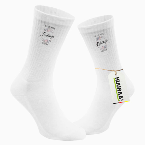 Unisex Socken Du Bist Lieblings Kollegin Größe 37/46 White Motiv Tennissocken