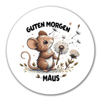 Aufkleber Guten Morgen Maus 10cm rund