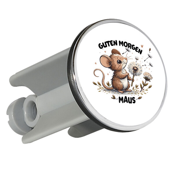 Waschbeckenstöpsel Guten Morgen Maus 4cm Abflussstopfen