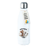 Trinkflasche Guten Morgen Maus 500ml Edelstahl Wasserflasche