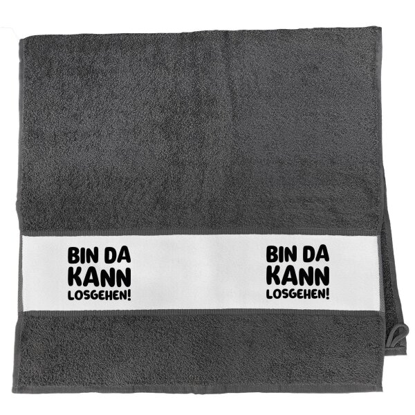 Handtuch Bin da  kann losgehen 50x100cm