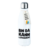 Edelstahl-Trinkflasche Bin da kann losgehen 500ml...