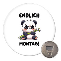 Magnet Endlich Montag grimmiger Panda 59mm...