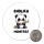 Magnet Endlich Montag grimmiger Panda 59mm Kühlschrankmagnet