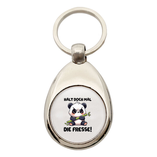 Schlüsselanhänger Halt die Fresse grimmiger Panda