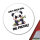 Aufkleber Halt die Fresse grimmiger Panda 10cm rund