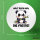 Button Halt die Fresse grimmiger Panda rund