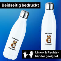 Trinkflasche Erst Kaffee dann Arbeit Eichhörnchen...
