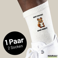 Unisex Socken Erst Kaffee dann Arbeit Eichhörnchen...