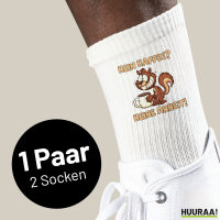 Unisex Socken Kein Kaffee keine Arbeit Eichhörnchen...