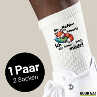 Unisex Socken Kaffee kaputt immer noch Müde süßer Fuchs 37/41 Baumwolle